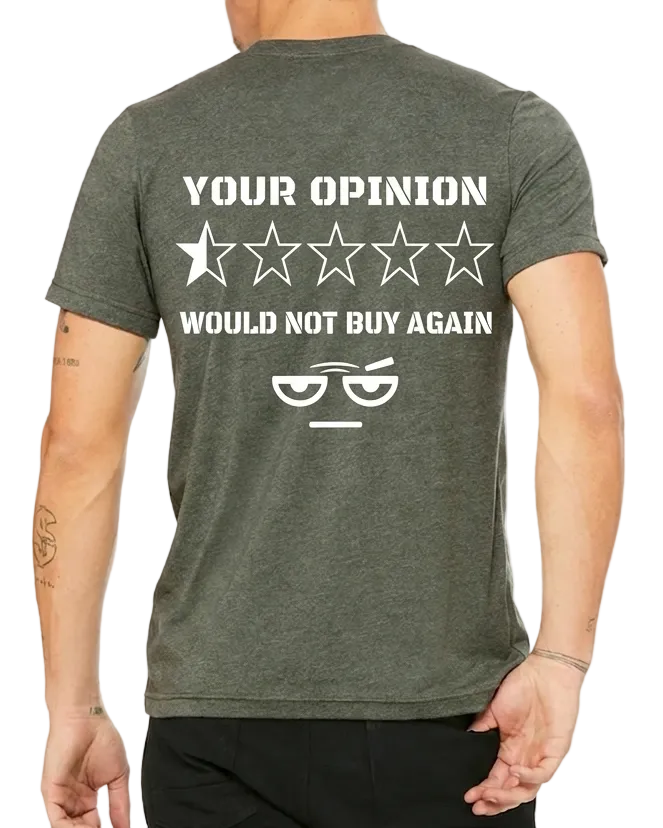 SKEPTIX Opinion Review Tee - Heather Military Green