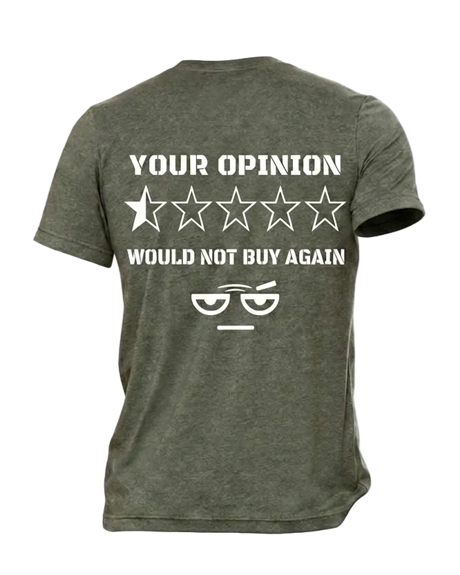 SKEPTIX Opinion Review Tee - Heather Military Green