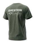 SKEPTIX Question Everything Tee - Heather Military Green