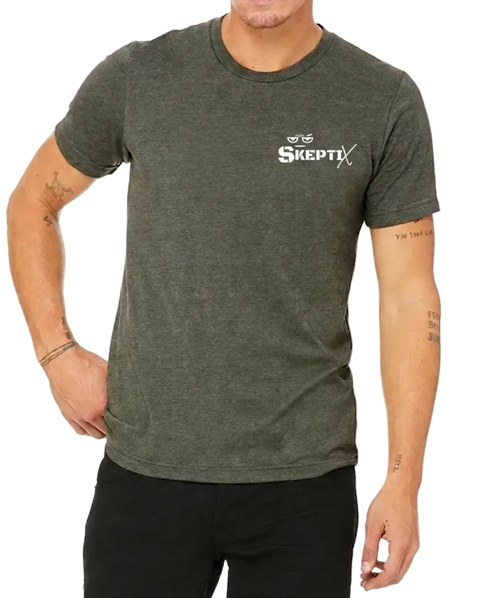SKEPTIX Probably Not Authorized Tee - Heather Military Green