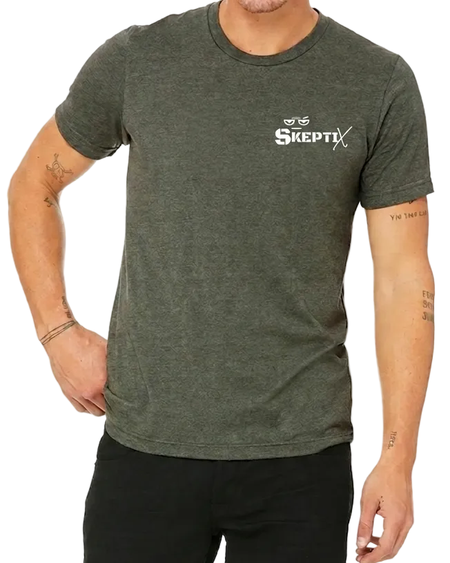 SKEPTIX Unconvinced Tee - Heather Military Green