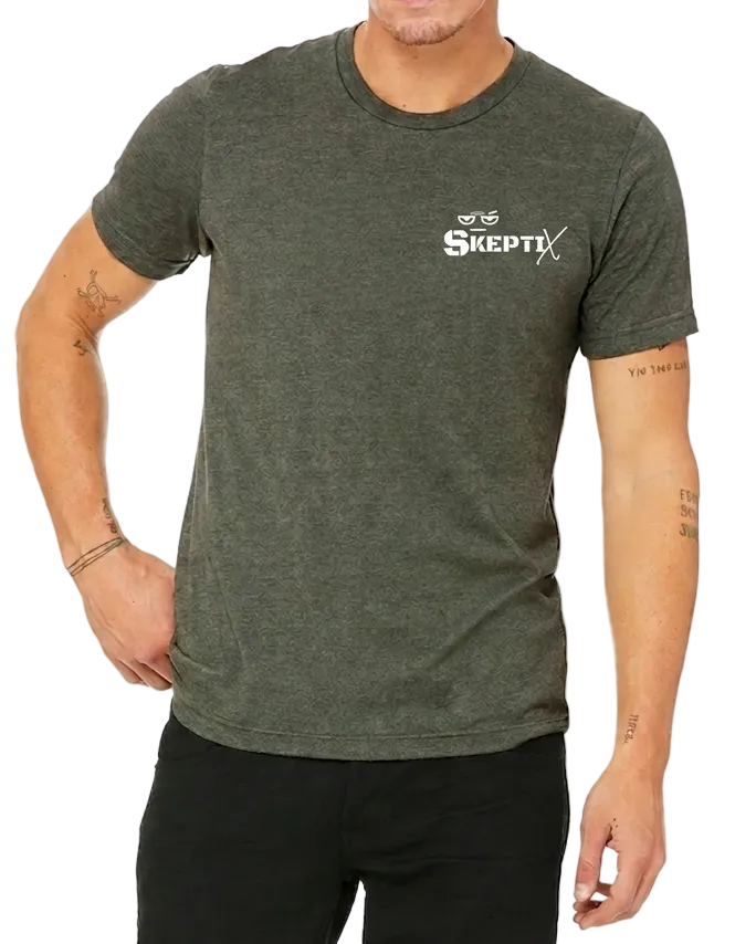 SKEPTIX I'm Busy Tee - Heather Military Green